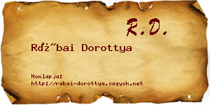 Rábai Dorottya névjegykártya